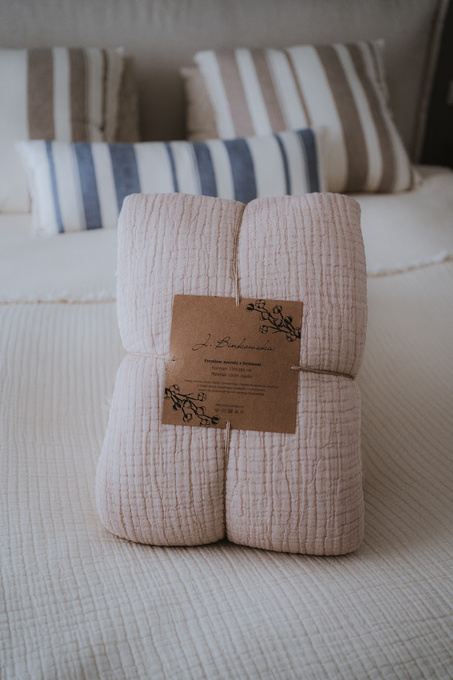 Narzuta muślinowa: beżowa