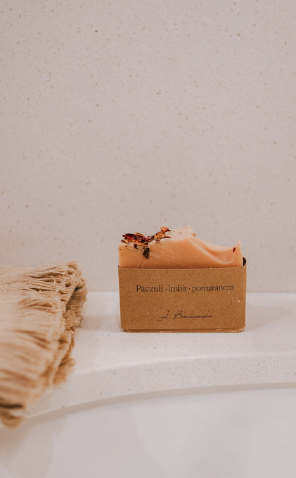 Mydło naturalne: paczuli-imbir-pomarańcza