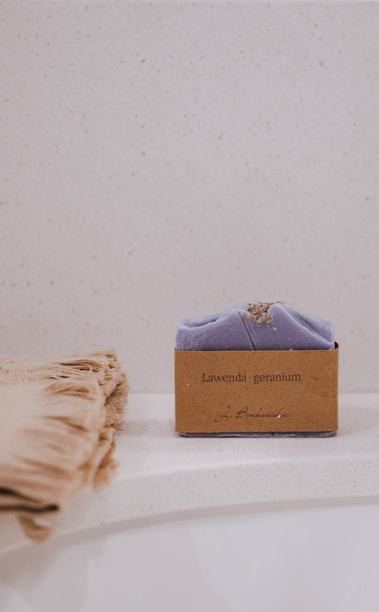 Mydło naturalne: lawenda-geranium