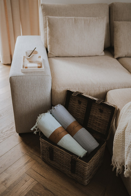 Koc bawełniany: szary